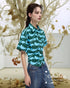 Wave Pattern Short Sleeve Shirt